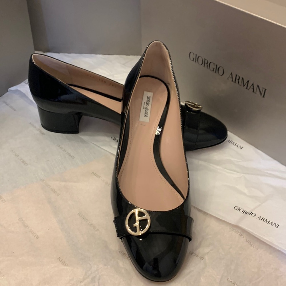 Giorgio Armani Patten leather Dress Heels